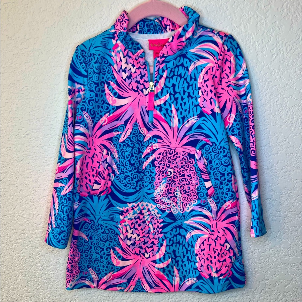 Lilly Pulitzer XS (2-3) girls Little Skipper Dress with pineapple print
